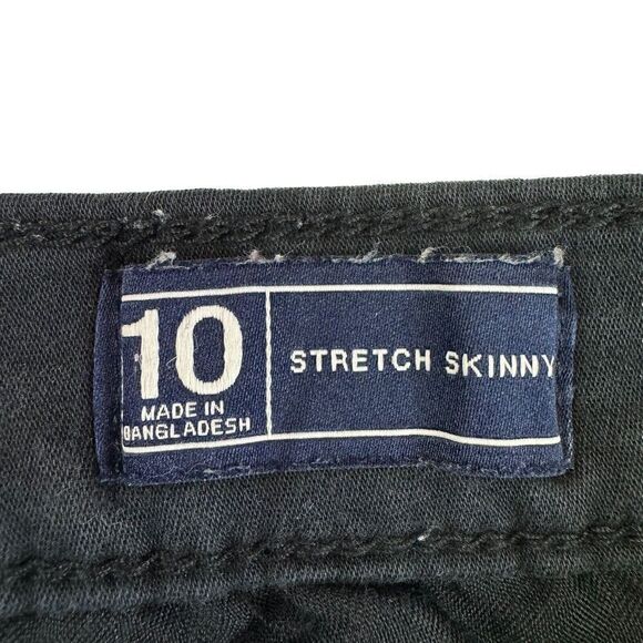 Gap Size 10 Stretch Skinny Ankle Black Taper Leg Dressy Casual Pants - Picture 4 of 10